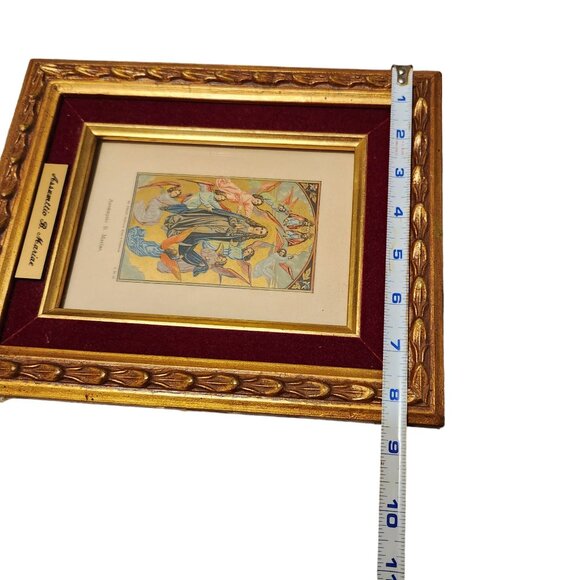 Framed Immaculate Conception Illumination Print With Gold Leaf Details - 10" X 8 - Picture 5 of 9